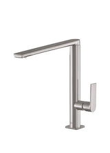 Grifo monomando para fregadero de latón con acabado acero Loft TRES