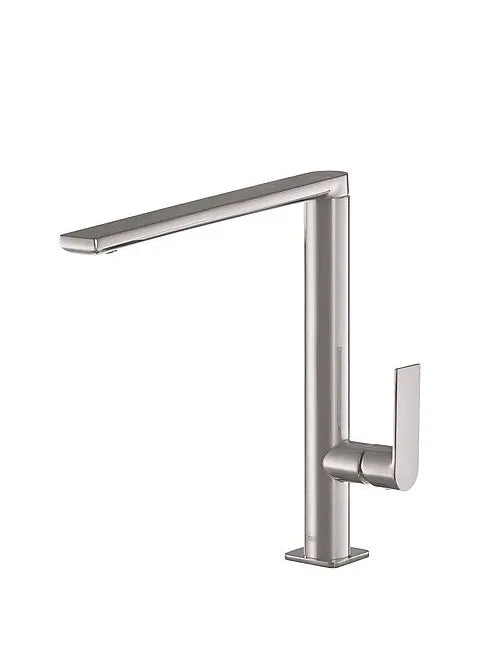 Grifo monomando para fregadero de latón con acabado acero Loft TRES 0