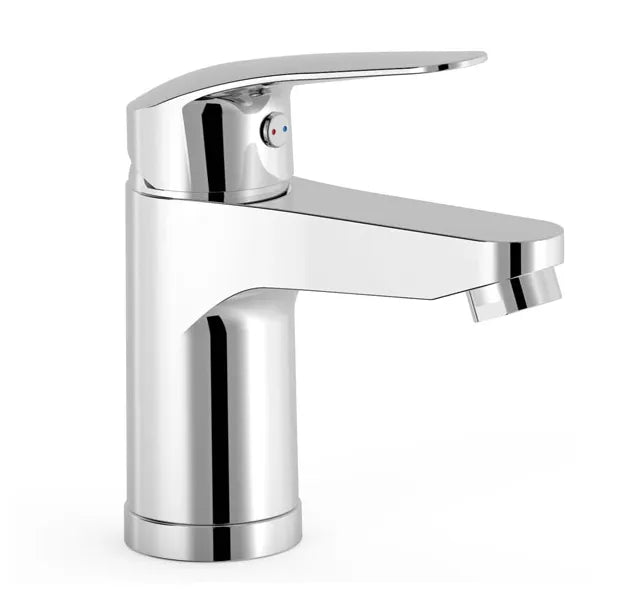 Grifo monomando para lavabo con acabado cromado y tecnología de ahorro de agua Base Plus TRES 0