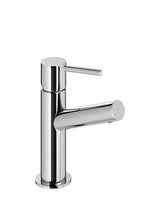 Grifo monomando para lavabo con caño circular en latón y acabado cromado Max Tres