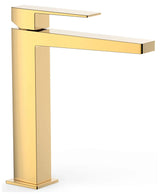 Grifo monomando para lavabo con caño de latón acabado oro M SLIM TRES