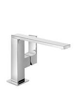 Grifo monomando para lavabo con caño de latón y acabado cromado Cuadro TRES