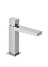 Grifo monomando para lavabo con caño plano de latón acabado cromado CUB S SLIM TRES
