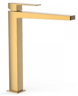 Grifo monomando para lavabo con caño plano en latón acabado oro mate XXL SLIM TRES