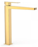 Grifo monomando para lavabo con caño plano en latón acabado oro XXL SLIM TRES
