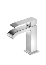 Grifo monomando para lavabo con caño rectangular fabricado de latón con acabado cromado S Cuadro TRES