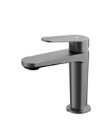 Robinet mitigeur pour lavabo avec cartouche céramique de 26 mm finition graphite brossé Fine Källa