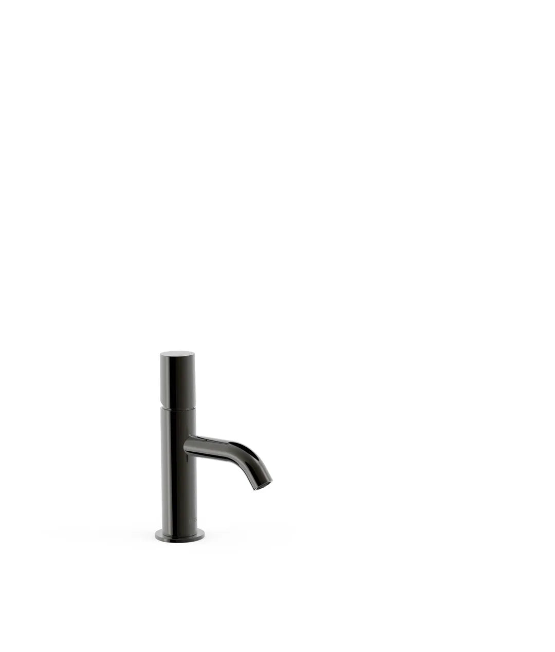 Grifo monomando para lavabo con latiguillos de alimentación flexibles acabado negro metalizado Study Tres 0