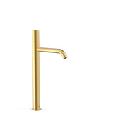 Grifo monomando para lavabo con latiguillos flexibles acabado oro mate Study Tres