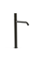 Grifo monomando para lavabo con latiguillos flexibles en acabado negro metalizado Study Tres