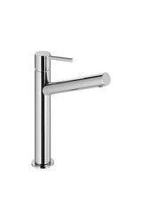 Grifo monomando para lavabo con maneta circular de latón con acabado cromado Max-Tres