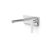 Grifo monomando para lavabo con placa de instalación empotrada y acabado cromado Class Tres