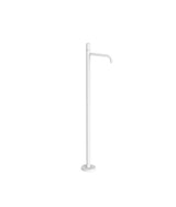 Grifo monomando para lavabo con toma a suelo de latón con acabado blanco mate STUDY TRES