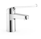 Grifo monomando para lavabo de latón con acabado cromado Basic TRES