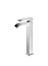Grifo monomando para lavabo de latón con acabado cromado L Cuadro TRES