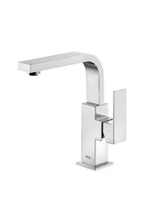 Grifo monomando para lavabo de latón con acabado cromado M Cuadro TRES
