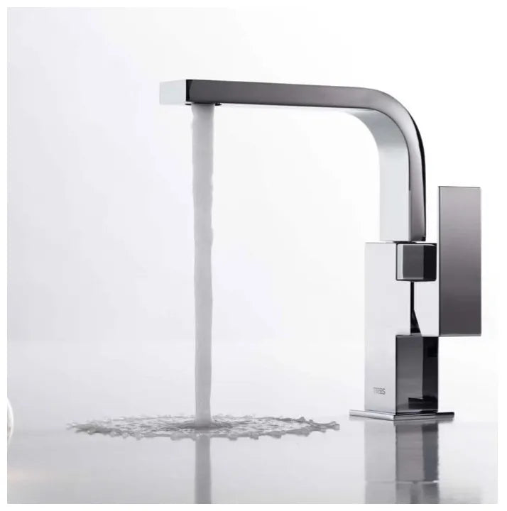 Grifo monomando para lavabo de latón con acabado cromado M Cuadro TRES 3