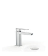 Grifo monomando para lavabo de latón con acabado cromado y desagüe automático SLIM TRES
