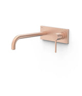 Grifo monomando para lavabo empotrado de latón con acabado oro rosa mate STUDY EXCLUSIVE TRES