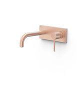 Grifo monomando para lavabo empotrado en latón acabado oro rosa mate STUDY EXCLUSIVE TRES