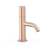Grifo monomando para lavabo en latón con acabado oro rosa mate STUDY COLORS TRES