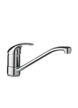 Grifo monomando para pila de cocina en latón con aspecto cromado Cocina Basic TRES