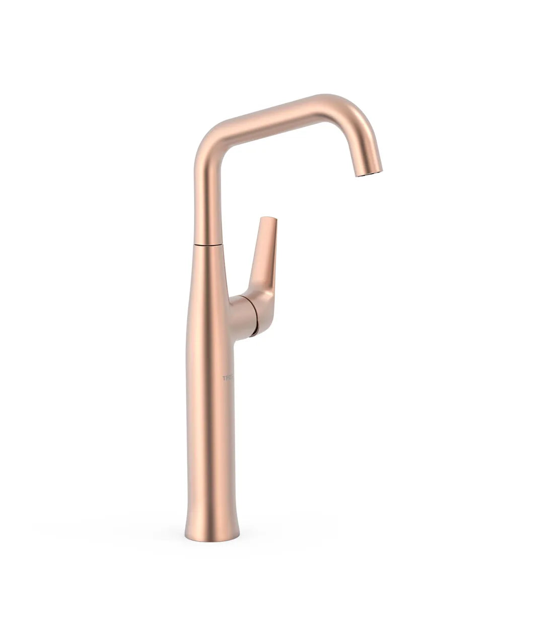Grifo monomando XXL con aireador de silicona y ahorro energético acabado oro rosa mate Fuji Tres 0