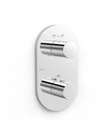 Grifo ovalado ducha bañera de plástico ABS acabado cromado THERM-BOX TRES