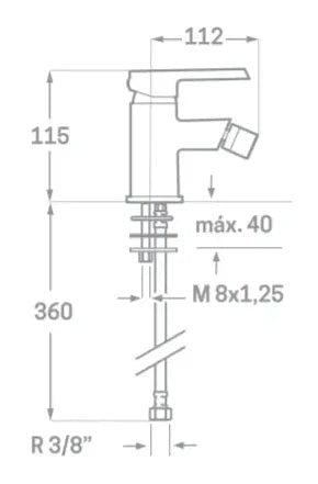 Grifo para bidé Arvet Källa 1