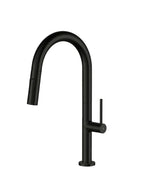 Robinet mitigeur pour évier de cuisine extractible fabriqué en acier inoxydable finition noir mat Källa