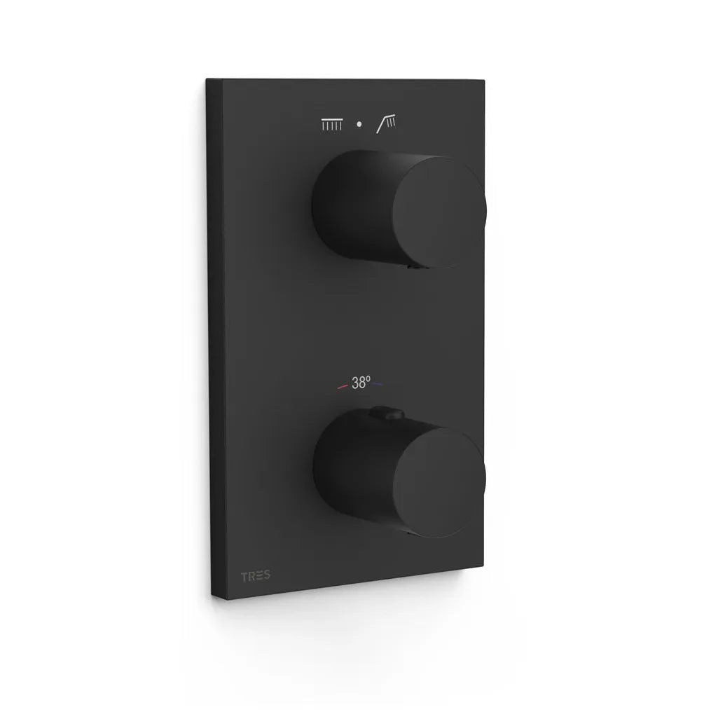 Grifo para ducha-bañera ABS negro mate THERM-BOX TRES 0