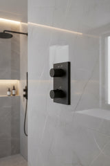 Grifo para ducha-bañera ABS negro mate THERM-BOX TRES