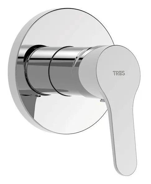 Grifo para ducha monomando empotrado de instalación acabado cromado Base Tres 0