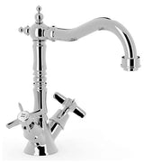 Grifo para lavabo bimando con caño giratorio acabado cromado CLASIC TRES