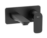 Grifo para lavabo de pared negro mate Cala Roca