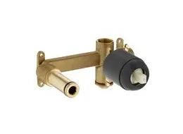 Grifo para lavabo de pared negro mate Cala Roca 1