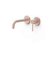 Grifo para lavabo Kit de monomando empotrado con amortiguadores acústicos acabado oro rosa mate Study Tres