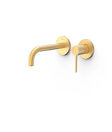 Grifo para lavabo monomando con acabado oro mate para cuerpo empotrado Study Tres