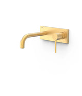 Grifo para lavabo monomando con cuerpo empotrado acabado oro mate Study Tres