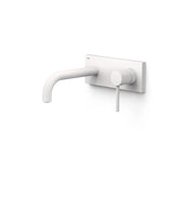 Grifo para lavabo monomando con cuerpo empotrado blanco mate Study Tres