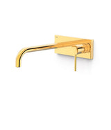 Grifo para lavabo monomando con cuerpo empotrado de latón acabado dorado Study Tres