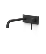 Grifo para lavabo monomando con cuerpo empotrado y caño con acabado negro mate Study Tres