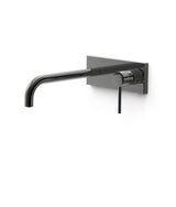 Grifo para lavabo monomando con cuerpo empotrado y caño de salida acabado negro metalizado Study Tres