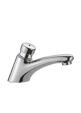 Grifo temporizado para lavabo con pulsador de latón y acabado cromado Basic TRES