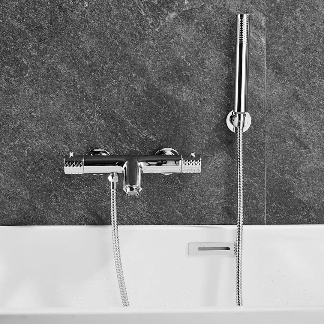 Grifo termostático de ducha y bañera cromado maneta luxury Birim de Valaz 4