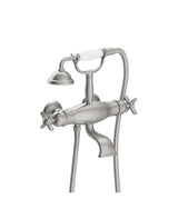 Grifo termostático para bañera y ducha con salida de agua cascada e inversor acabado acero Tres Clasic Tres