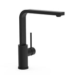 Grifo vertical para cocina con ángulo recto acabado negro mate TRES