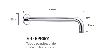 BPR001/BGM                TUBO DE PARED REDONDO BLACK GUN METAL