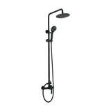Extendable single lever shower rail stainless steel with matte black finish Roma by Imex