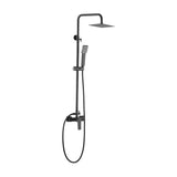 Extendable stainless steel single lever shower bar with black metallic finish Art by Imex